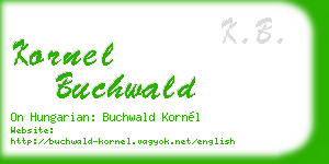 kornel buchwald business card